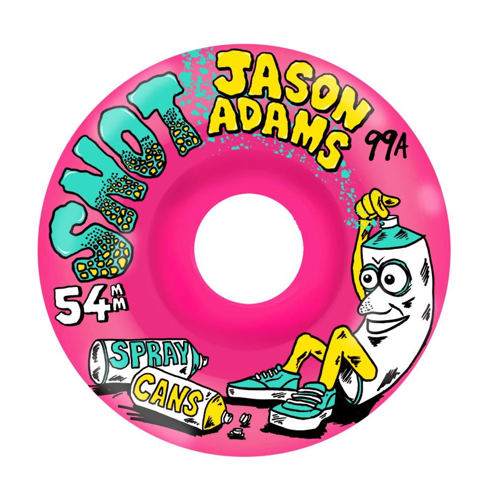Snot Jason Adams Spray Cans 54mm 99a Wheels - Pink
