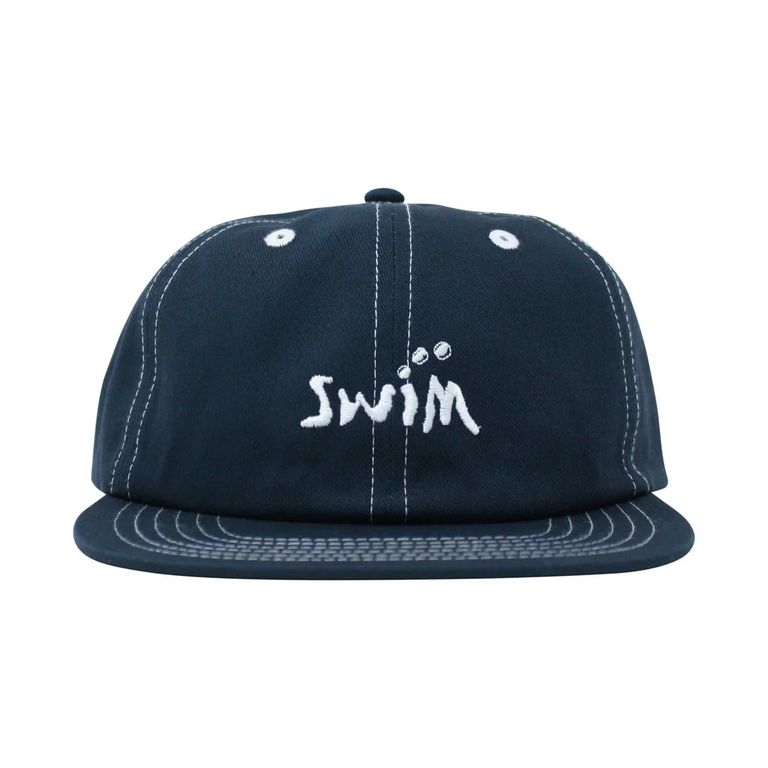 Swim Contrast Logo 6-Panel Hat - Navy/White