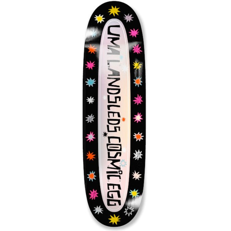 Uma Landsleds Cosmic Egg Holographic Foil Black 9.0" Deck