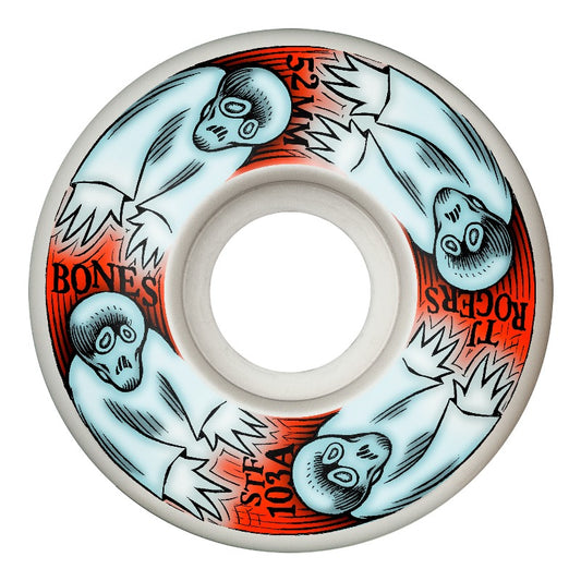 Bones Wheels STF Rogers Whirling Specters V3 Slims 52mm 103a Wheels
