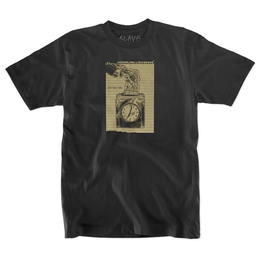 Slave Skateboards Quit Clock Antique Black Tee