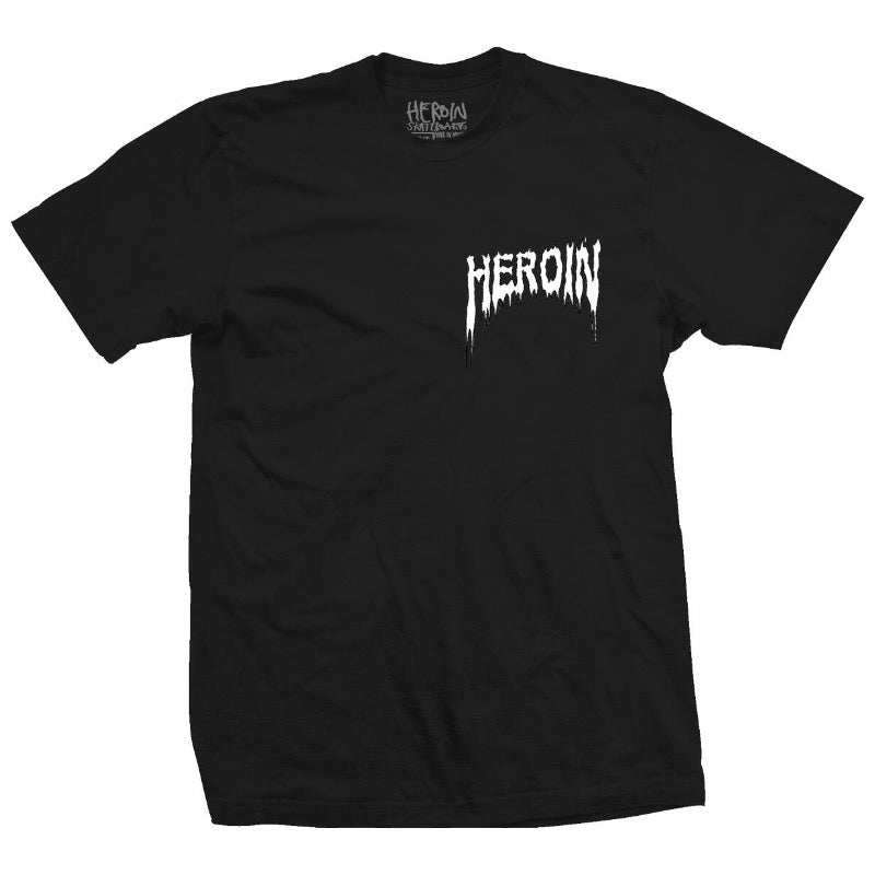 Heroin Ghost Train Black Tee - Front