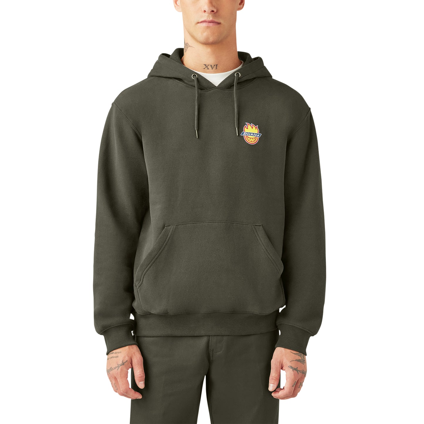 Dickies x Spitfire Graphic Pullover Hoodie - Olive Green