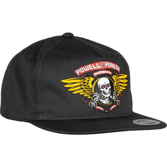 Powell-Peralta Winged Ripper Black Snapback Hat