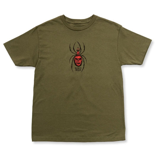 Deathwish Arachnophobia Military Green Tee