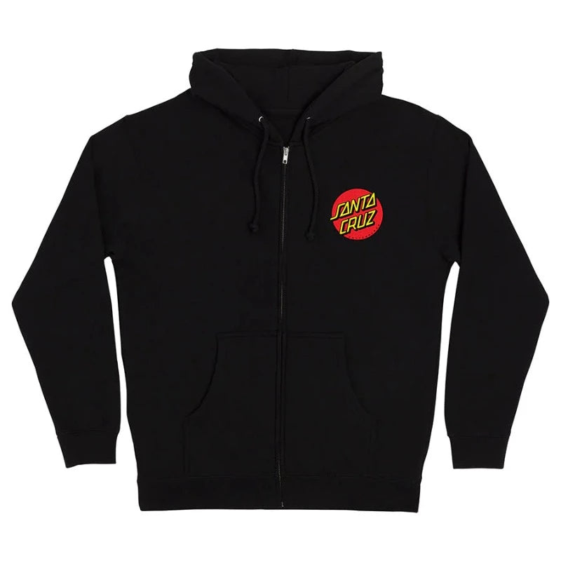 Santa Cruz Meek Slaher Zip-Up Black Hoodie (front)