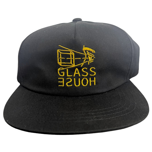 Glass House Projection 5-Panel Snapback Hat - Black