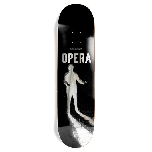 Opera skateboard deck with the Clay Kreiner praise graphic