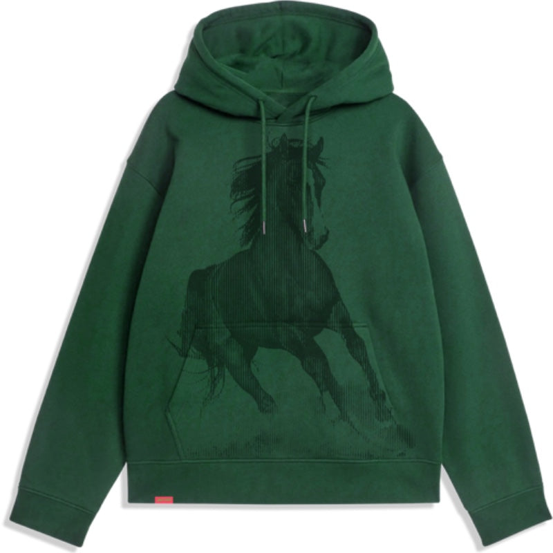 Alpine pull-over hoodie with graphic of a horse