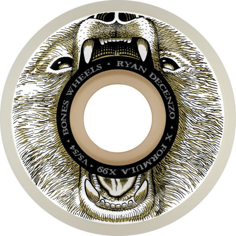 Bones Wheels X-Formula Decenzo Bear Grills V5 Sidecut 99a Wheels