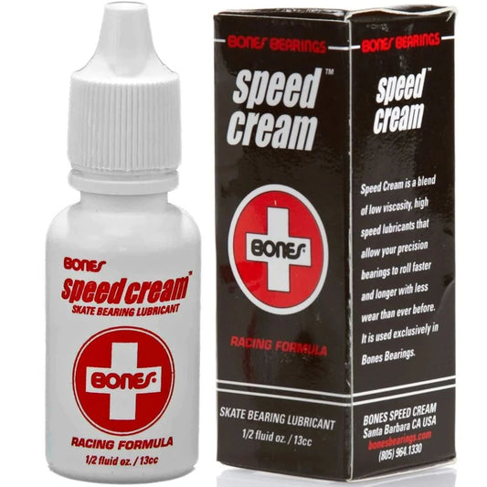 A single 1/2 oz tube of speed cream stands next to its packaging