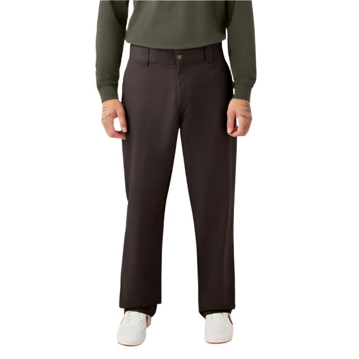 Dickies Jamie Foy Loose Straight Twill Pant - Dark Brown